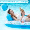 Inflatable Adult Pool Lounger Float - BAIAI Extra Large Beach Sun Tanning Floats Raft Sunbathing Water Lounge Floaties Tub with Drink Holder Blow Up Lake Suntan Floating Swimming Mattress Mat (XXL)