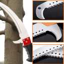Manual Pole Saw 30 FT Extendable Tree Pruner High Branches Trimming for Pruning Palms and Shrubs with Long Handle (Red)