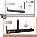 Fitvids Upgraded Adjustable Jammer Arms, Lever Arms, Monolift Attachments Rated 600 LB Per Arm, Fits Racks at All Post Sizes and Hole Sizes, Pair
