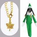 2 x Christmas Elf Plush Doll, Handmade Christmas Elf Plush Hip Hop Doll Decoration, Suitable for Family Holiday Decorations(1PCS)