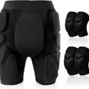 Lewtemi 3 Set Protective 3D Padded Hip EVA Short Pants Knee Pads Elbow Set Winter Protection Hip Pads Thick Non Slip Knee Sleeve Elbow Guard for Men Women Kid Ski Ice Skating (Medium)
