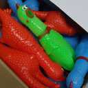 Honoson 50 Pcs Rubber Chickens Squeak Screaming Chicken Novelty Bulk Dog Toys for Pets Dogs Adults, 6.3 Inch(Multi Colors)