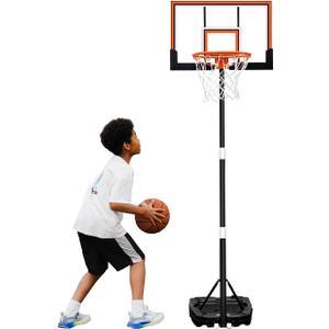 Seray Prime Kids/Adults Basketball Hoop 29/40 Inch Backboard 3.2-7.2/10FT Adjustable, Portable Basketball Hoop Outdoor for Kid/Toddler in Pool/Backyard/Indoor, Shatterproof Backboard and Enlarged Base