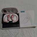 GNMN Ear Buds Wireless Earbuds 96hrs Playback Bluetooth Headphones IPX7 Waterproof Stereo Bass Over-Ear Earphones with Earhooks Microphone LED Battery Display for Sports/Workout/Gym/Running Rose Pink