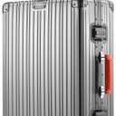 LUGMST 20 Inch All Aluminum Zipperless Carry On Luggage,Hard Shell Suitcase, Grey