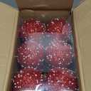 12 PCS Chinese New Year Decorations for Christmas Tree, 3.15" Red Glitter Christmas Ball Bulk Xmas Valentine's Day Sequin Foam Hanging Ornament Decorative Hanging