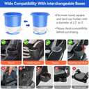 2 Pack Car Seat Cup Holder Snack Tray: Travel Tray for Kids Car Seat Food Tray for Kids Travel, Toddler Carseat Eating Plate Table, Kid Road Trip Table Essentials Accessories, Pink+Blue