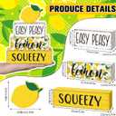 Yousoontic 4 Pcs Summer Lemon Table Decor Easy Peasy Lemon Squeezy Wooden Block Signs Farmhouse Tiered Tray Decor Rustic Table Centerpieces Summer Decorations for Home Desk Shelf Mantle Office