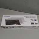 Wireless Keyboard and Mouse Ultra Slim Combo, TopMate 2.4G Silent Compact USB 2400DPI Mouse and Scissor Switch Keyboard Set with Cover, Batteries Included, for PC/Laptop/Windows/Mac - Purple Black