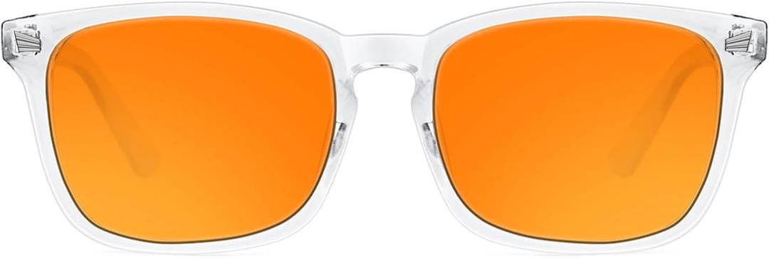 TIJN Blue Light Blocking Glasses Dual AR Coatings Amber Orange Lens for Computer Gaming