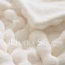 Faux Fur Throw Blanket for Couch - Thickened Fluffy Soft Bubble Blanket for Living Room Home Decor - Mothers Day Birthday Gifts for Women Men, Cream White, 50" x 60", 1300GSM