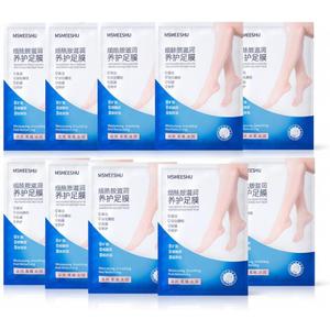 Niacinamide Foot Mask Socks for Dry Cracked Feet, Moisturizing Foot Masks for Soft Smooth Skin, Hydrating Foot Care Treatment for Heels, at-Home Pedicure Spa, 10 Pairs for Men & Women