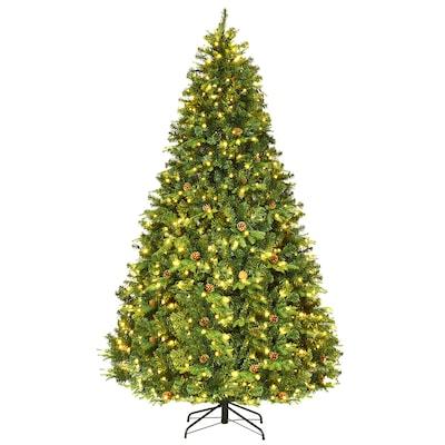  8-ft Pre-lit Artificial Christmas Tree with White LED Lights