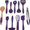 Chef Craft Premium Silicone Kitchen Tool and Utensil Set, 11 Piece, Purple