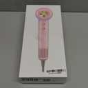 Professional High Speed Ionic Hair Dryer - 1 Min Fast Drying, 180000 RPM Blow Dryer 500 Million Negative Ions, No Heat Damage & Low Noise, Lightweight, Hairdryer with Magnetic Concentrator for Women (Pink)