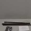 Curtain Rods for windows 32-48 inch, 5/8 inch Decorative Brown Splicing Heavy Duty Metal Curtain Rod set with Brackets