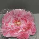 Remerry Leather Pink Peony Flower Placemat Set of 6 Green Palm Leaf Place Mats Lily Flower Table Place Heat Resistant Washable Non-Slip Dinner Mats for Spring Summer Party Kitchen Home Decors(Peony)