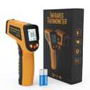 KNINE OUTDOORS Infrared Thermometer Laser Temperature Gun, -58 to 1112, Single Laser Targeting, Distance to Spot Ratio 12:1, For Cooking, Oven and Meat (Orange)