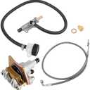 M MATI Rear Brake Caliper & Master Cylinder & Hose Line for Polaris Sportsman 500 2003-2009 Sportsman 400 450 2003-2007 1910690 1911075 1910301 1910790 1910765 2202708 1910631 1911113