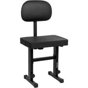 STRICH Piano Bench Adjustable Stool, Music Keyboard Bench Seat with Backrest, Piano Chair with Padded Cushion for Musicians, Black, SPB-M50S (PU Leather)