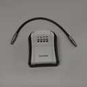 Puroma Lock Box, Portable Key Lock Box with Removable Cable Handle, Resettable Combination Lockbox Wall-Mounted Key Lockbox for House Key, Home, Office, Apartment Warehouse Key Storage (1 Pack, Grey)