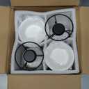 4Pcs Ceramic Butter Warmers for Seafood, 5oz Fondue Pot Set for Chocolate Butter Cheese, Ceramic Bowl for Food Crab Lobster, Suitable for Dishwasher Microwave Oven, Round