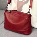 Genuine Leather Purses for Women Crossbody Bags Small Shoulder Clutch Phone Cross Body Phone Purses Handbags Trendy, Red