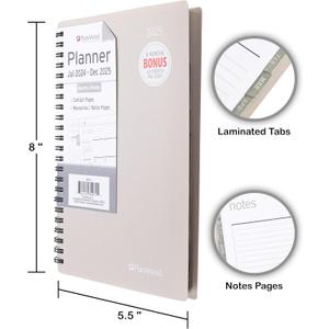 PlanAhead Student Planner Aug 2024- July 2025 Grey