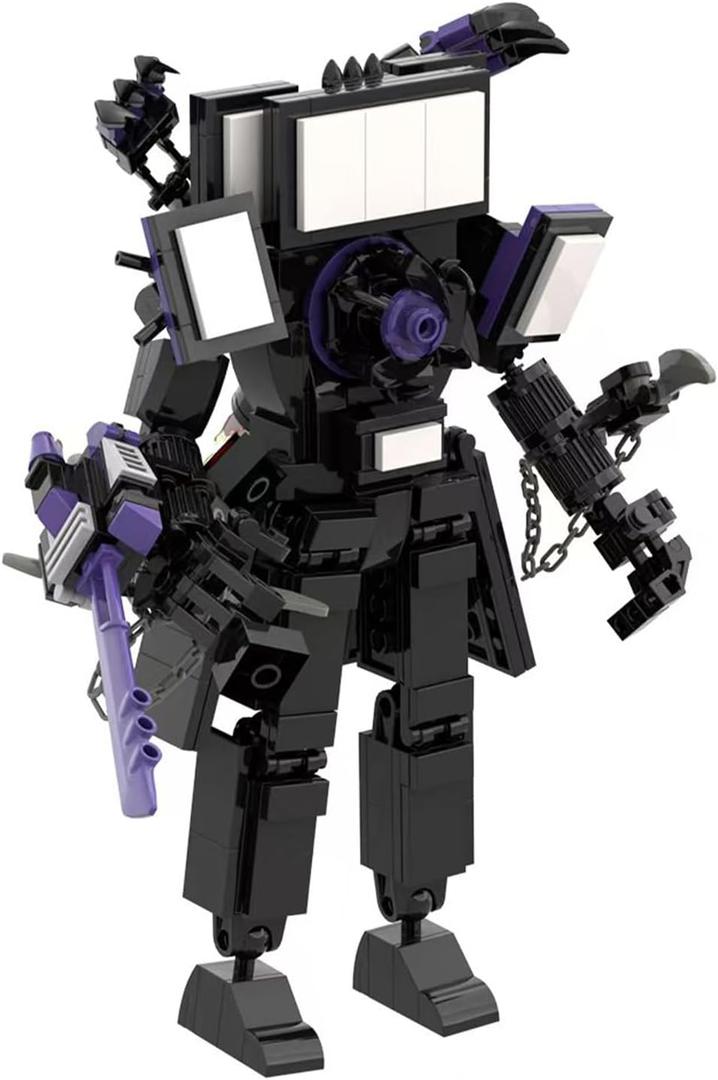 Toilet Blocks Toys TV Man Building Blocks Toys,Construction Playset Blocks Action Figure Building Blocks for Adults Kids 396 PCS (Black)