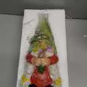 Solar Garden Gnome Lady Statues Outdoor Gnomes with Flowers Lights Fall Porch Patio Lawn Yard Decoration - Ideal Christamas Gardening Birthday Gifts for Woman Mom