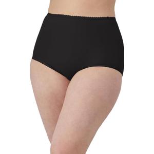 Bali Women's Skimp Skamp Brief Underwear, Panties, Smoothing Stretch Brief Underwear for Women (7, Black)
