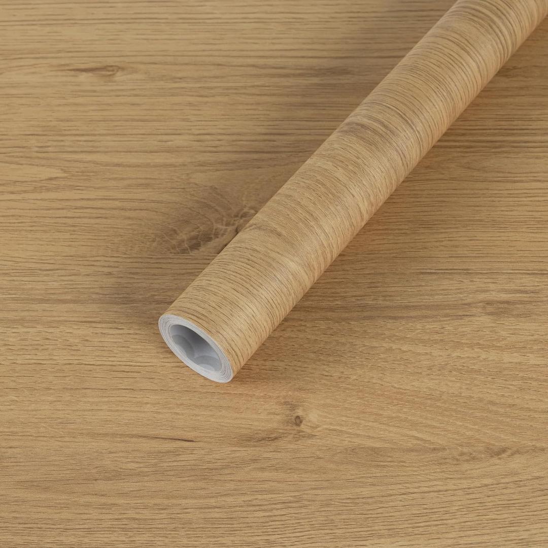 practicalWs Wood Grain Contact Paper Peel and Stick Brown Wood Wallpaper