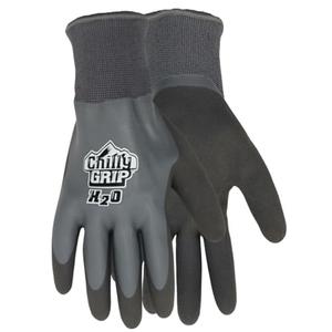 Chilly Grip Red Steer A325 H2O Waterproof Thermal Insulated Gloves, Gray, Snug-Fit Wrist, Textured Palm, (Large (Pair))