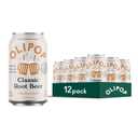 OLIPOP Prebiotic Soda Pop, Classic Root Beer, Pantry Pack Packed with Prebiotics, Fiber, and Botanicals, Gluten Free, GMO Free, 12oz (12-Cans)