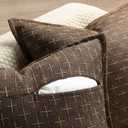 ZWJD Pillow Covers 26x26 Set of 2 Soft Polyester Textured Pillow Covers with Stylish Flange Edge Cozy Farmhouse Throw Pillows for Couch Bed Sofa Living Room