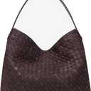 Slouchy Suede Woven Hobo Bags Shoulder Bag for Women Suede Hobo Bag Tote Elegant Handbag Satchel for Work Travel