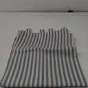jinchan Tab Top Linen Kitchen Curtains 36 Inch Striped Tier Curtains Ticking Stripe Small Drapes for Living Room Bathroom Cafe Small Window Farmhouse Rustic Pinstripe Rod Pocket 2 Panels Blue