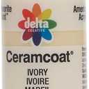 Delta Creative Ceramcoat Acrylic Paint in Assorted Colors (2 oz), 2036, Ivory (2 Fl Oz (Pack of 1))