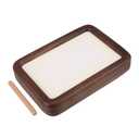 Solid Wood Photo Frame Stand Rustic Picture Frame for Desk Unfinished Desktop Decor 2 Pack