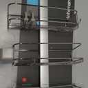 simplehuman Adjustable and Extendable Shower Caddy Large, Stainless Steel and Anodized Aluminum