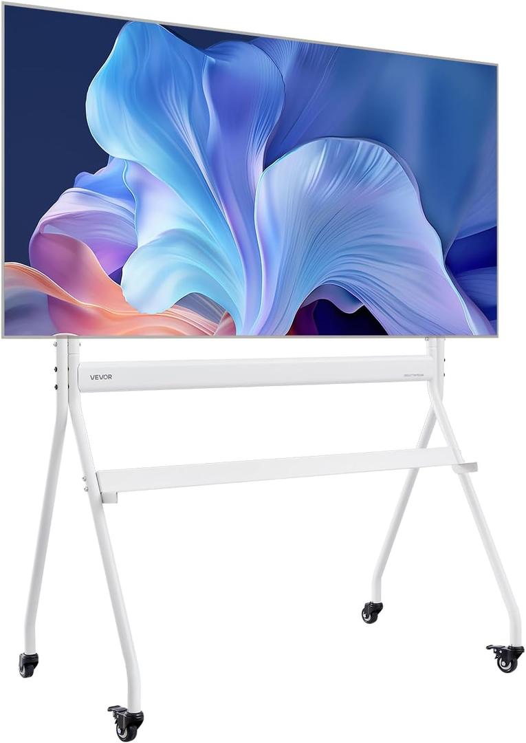 VEVOR Rolling TV Stand, Mobile TV Cart for 35-100 Inch LED/LCD/OLED Flat/Curved TVs, Portable Monitor Stand with Wheels Hold up to 198 lbs for Living Room, Bedroom, Office, Outdoor, Max VESA 800x600mm