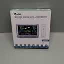 Weather Station Indoor Outdoor Thermometer Wireless, Home Atomic Clock with Large Constant Display, Inside Outside Temperature Humidity Monitor, Dew Heat Point, Barometer Grey