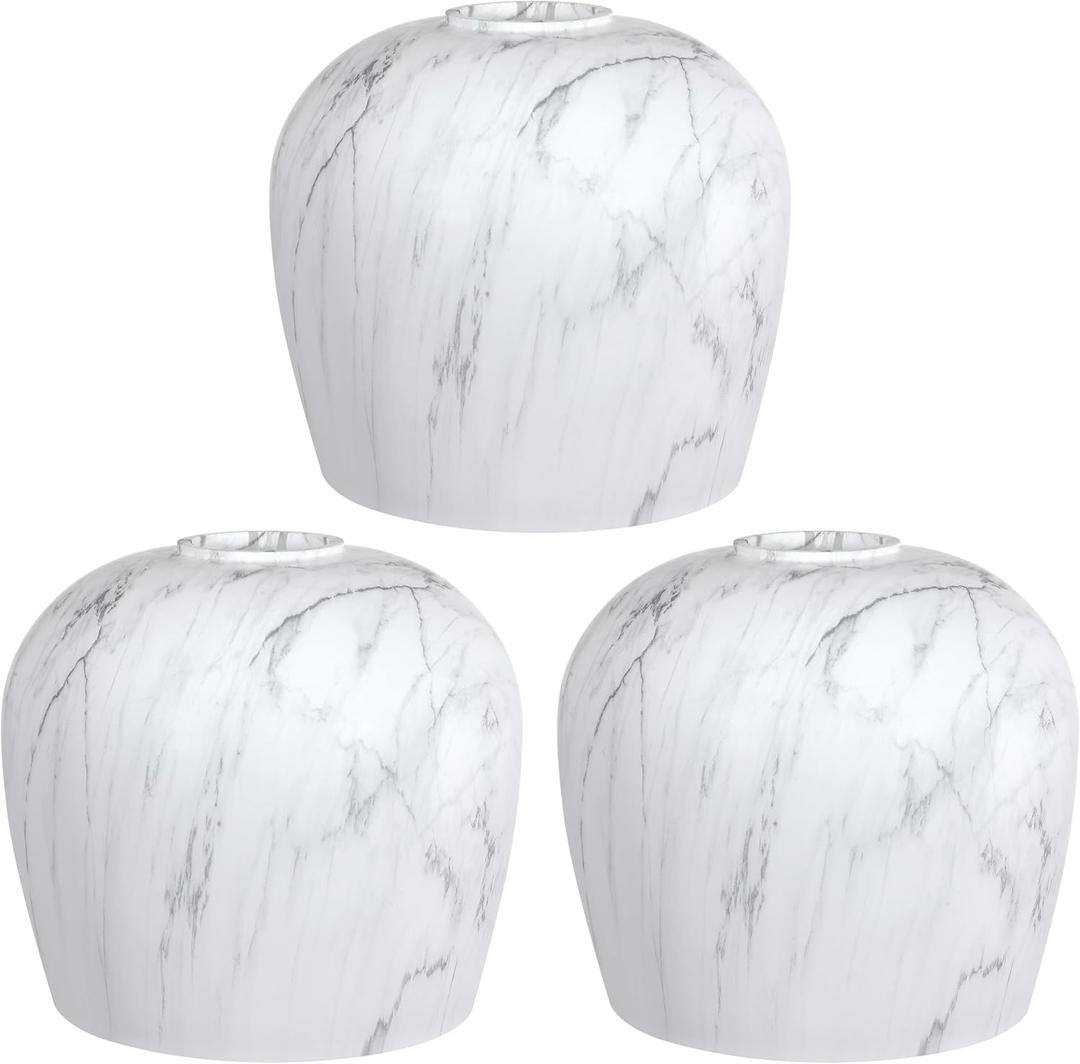 3 Pack 5.44 Inch Painting Glass Lamp Shade Pendant Ceiling Chandelier Wall Sconce Light Replacement Painting Glass Shade Fixture Over Sink Kitchen Island
