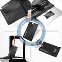 2-Pack Tracker Card for Android - Works with Google Find Hub/My Device Compatible, Ultra-Thin Wireless Charging Bluetooth Locator with Keyring Hole for Keys, Wallets, Pets, Bags & Luggages