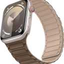 Magnetic Band Compatible with Apple Watch Band 42mm 41mm 40mm 38mm, Soft Silicone Replacement Wristband Designed for iWatch SE Series 10 9 8 7 6 5 4 3 2 1, Brown