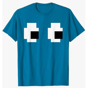 Retro Arcade Game Ghost Eyes Halloween Group Costume T-Shirt Size XL, Sapphire Blue