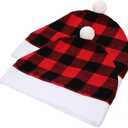 6 Pcs Christmas Car Seat Cover Holiday Car Headrest Cover Plaid Car Headrest Cover Christmas Car Headrest Protectors Christmas Decor Xmas Car Decor Car Accessories Lattice Flannel