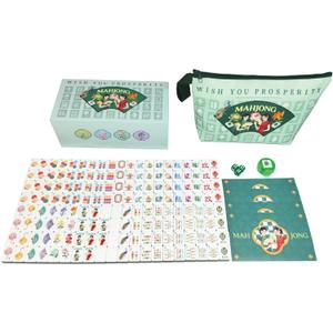 American Mahjong Classical Chinese Design Set 1.2-inch 160 Acrylic High-Grade Mah-Jongg Tiles