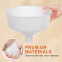 Cabilock Large Kitchen Funnel Wide Mouth Plastic Funnel for Beer Oil Beverage Filling Spill-Free Pouring Tool 10.43 Inch Food Grade Material