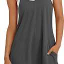 AUTOMET Womens Rompers Jumpsuits Summer Vacation Beach Outfits 2025 Shorts Overalls Jumpers Loose Casual Soft Fashion Clothes Deep Gray L 